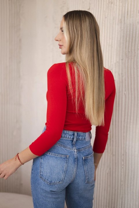 Bluzka body z nadrukiem pistoletów czerwona Bluzka body z nadrukiem pistoletów czerwona