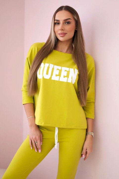 Komplet z nadrukiem Queen kiwi Komplet z nadrukiem Queen kiwi