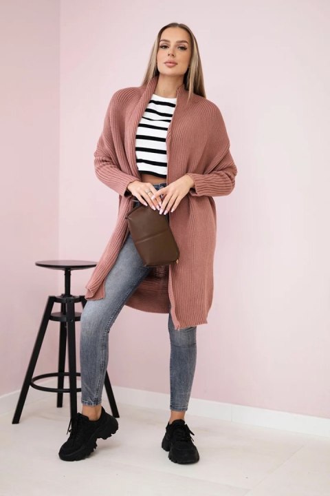 Sweter z rękawami typu nietoperz ciemny różowy Sweter z rękawami typu nietoperz ciemny różowy