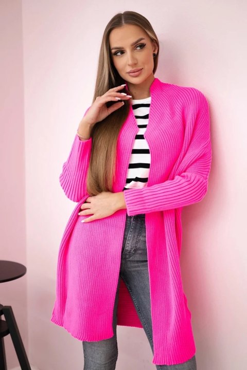 Sweter z rękawami typu nietoperz różowy neon Sweter z rękawami typu nietoperz różowy neon