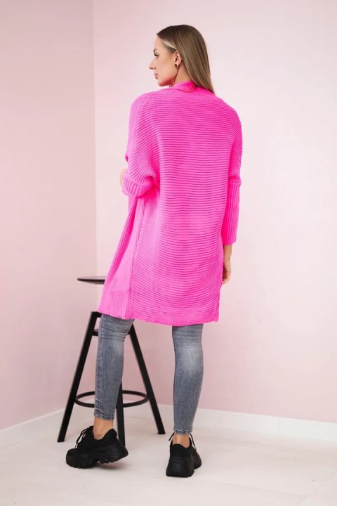 Sweter z rękawami typu nietoperz różowy neon Sweter z rękawami typu nietoperz różowy neon