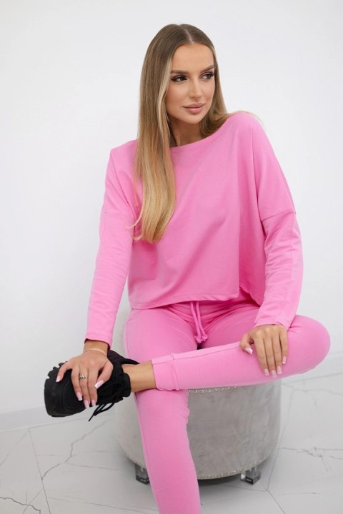 Komplet z bluzką oversize jasno różowa Komplet z bluzką oversize jasno różowa