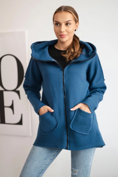 Bluza ocieplana z dłuższym tyłem i kieszeniami jeans Bluza ocieplana z dłuższym tyłem i kieszeniami jeans