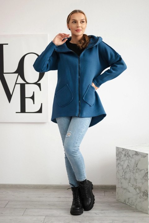 Bluza ocieplana z dłuższym tyłem i kieszeniami jeans Bluza ocieplana z dłuższym tyłem i kieszeniami jeans