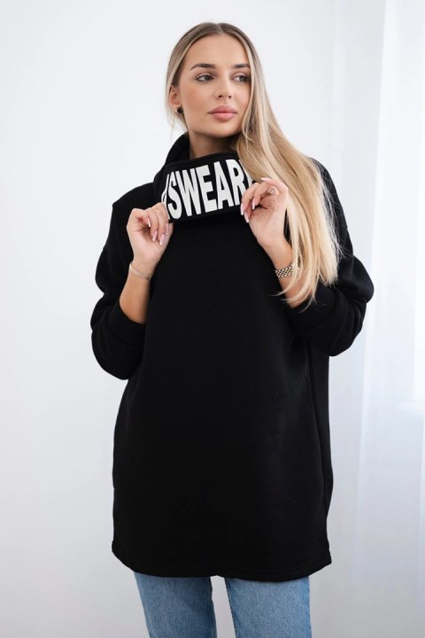 Bluza ocieplana z kapturem czarna Bluza ocieplana z kapturem czarna