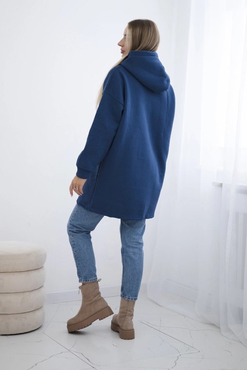 Bluza ocieplana z kapturem jeansowy Bluza ocieplana z kapturem jeansowy
