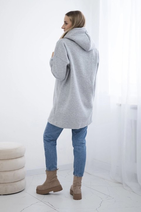 Bluza ocieplana z kapturem szara Bluza ocieplana z kapturem szara