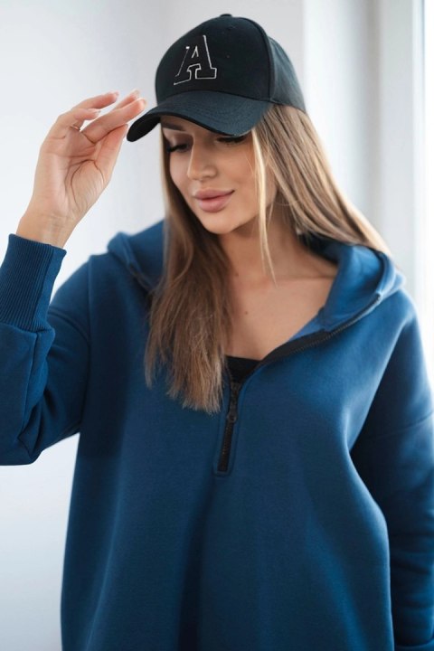 Bluza ocieplana z rozcięciami na bokach jeansowa Bluza ocieplana z rozcięciami na bokach jeansowa