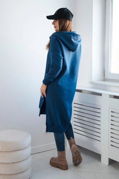 Bluza ocieplana z rozcięciami na bokach jeansowa Bluza ocieplana z rozcięciami na bokach jeansowa
