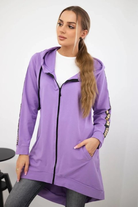 Bluza z suwakiem z tyłu ciemno fioletowa Bluza z suwakiem z tyłu ciemno fioletowa