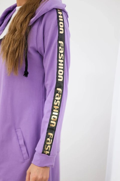 Bluza z suwakiem z tyłu ciemno fioletowa Bluza z suwakiem z tyłu ciemno fioletowa