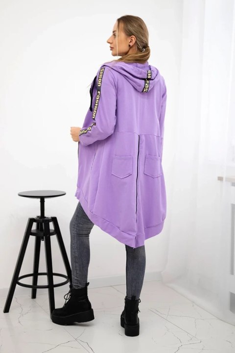 Bluza z suwakiem z tyłu ciemno fioletowa Bluza z suwakiem z tyłu ciemno fioletowa