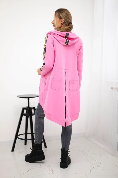 Bluza z suwakiem z tyłu jasno różowa Bluza z suwakiem z tyłu jasno różowa