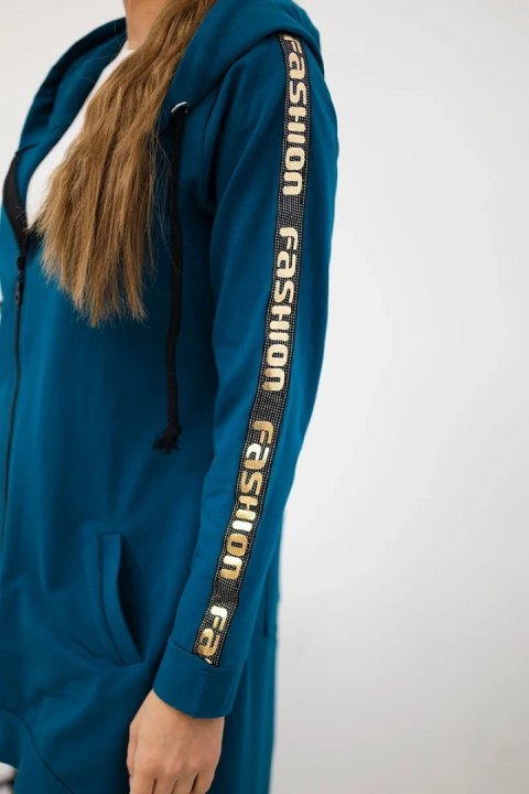 Bluza z suwakiem z tyłu morska Bluza z suwakiem z tyłu morska