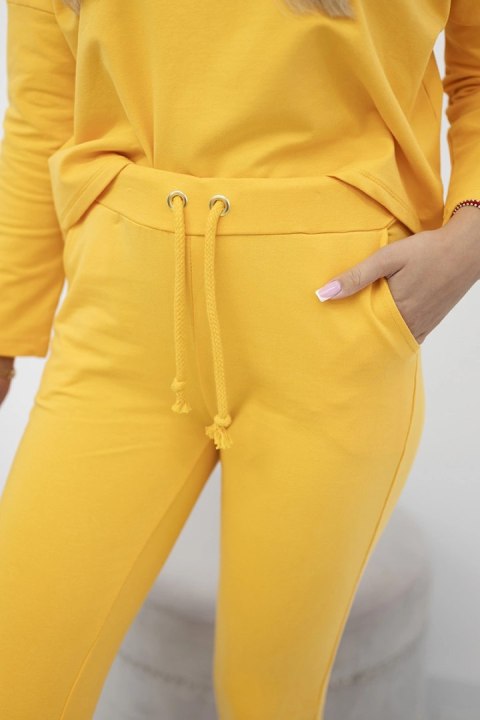 Komplet z bluzką oversize musztardowy Komplet z bluzką oversize musztardowy