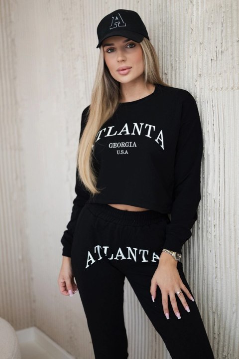 Komplet z nadrukiem Atlanta czarny Komplet z nadrukiem Atlanta czarny