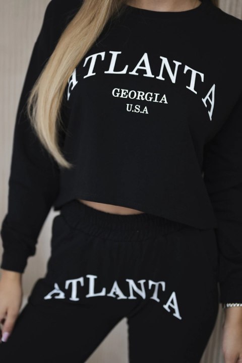 Komplet z nadrukiem Atlanta czarny Komplet z nadrukiem Atlanta czarny