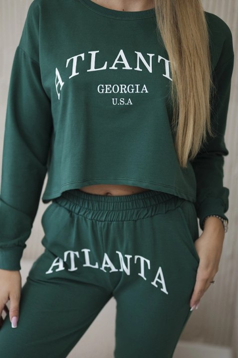 Komplet z nadrukiem Atlanta zielony Komplet z nadrukiem Atlanta zielony