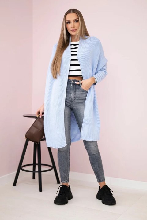 Sweter z rękawami typu nietoperz niebieski Sweter z rękawami typu nietoperz niebieski