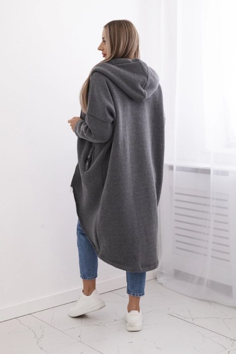 Bluza ocieplana długa grafit melanż Bluza ocieplana długa grafit melanż