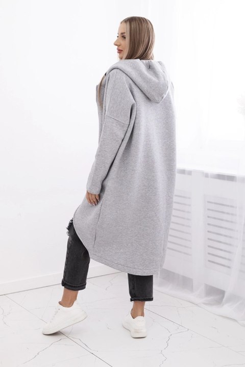Bluza ocieplana długa szara Bluza ocieplana długa szara