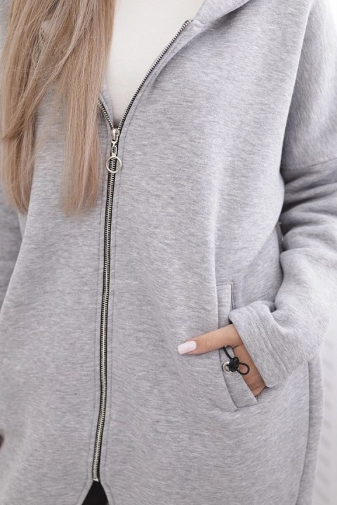 Bluza ocieplana długa szara Bluza ocieplana długa szara