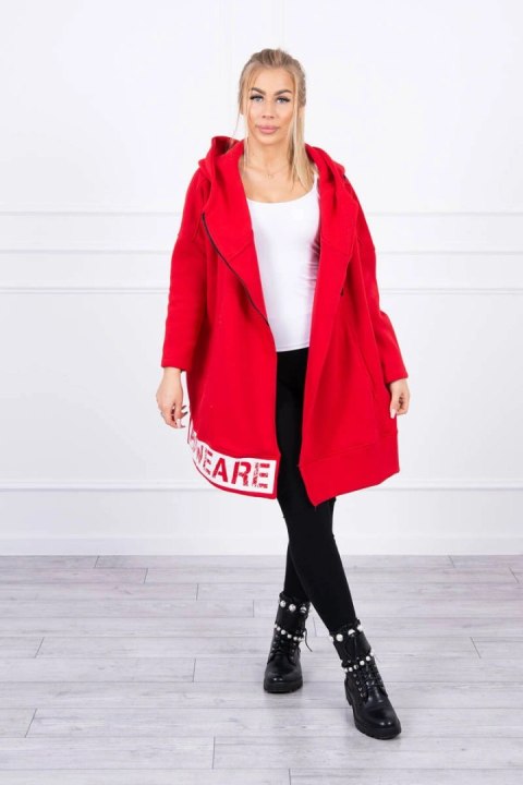 Bluza ocieplana z suwakiem czerwona Bluza ocieplana z suwakiem czerwona