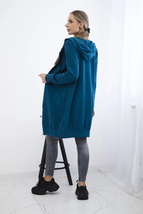 Bluza sukienkowa z kapturem morska Bluza sukienkowa z kapturem morska
