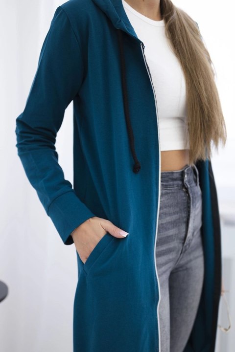 Bluza sukienkowa z kapturem morska Bluza sukienkowa z kapturem morska