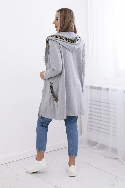 Bluza z ozdobną taśmą szara Bluza z ozdobną taśmą szara