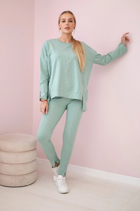 Komplet z bluzką oversize ciemny miętowy Komplet z bluzką oversize ciemny miętowy