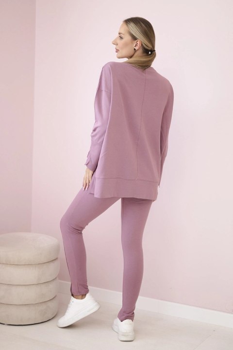 Komplet z bluzką oversize ciemny różowy Komplet z bluzką oversize ciemny różowy