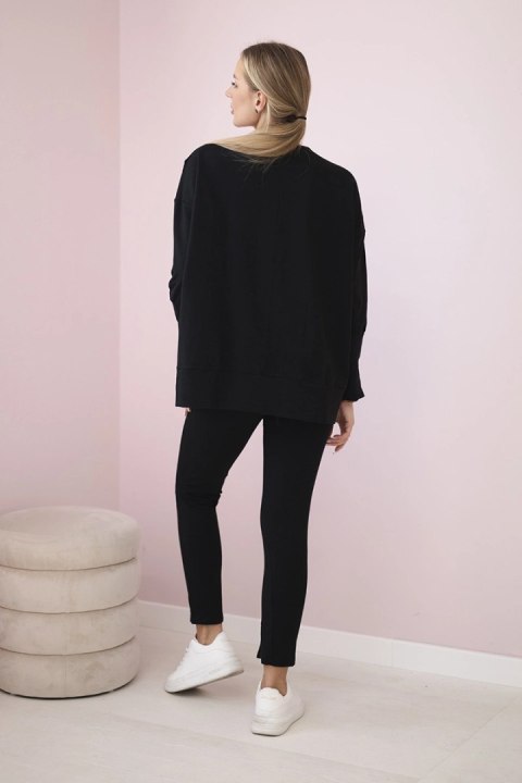 Komplet z bluzką oversize czarny Komplet z bluzką oversize czarny