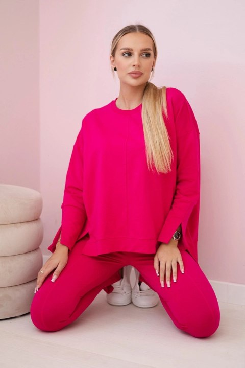 Komplet z bluzką oversize fuksja Komplet z bluzką oversize fuksja
