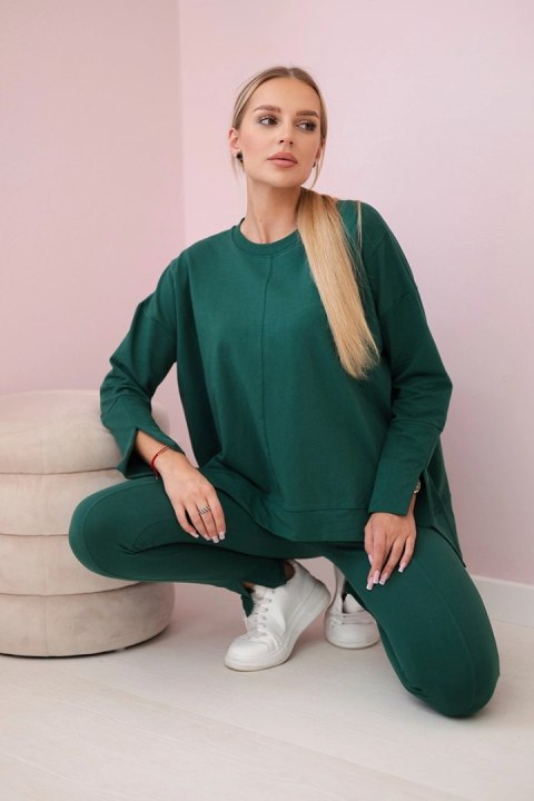 Komplet z bluzką oversize zielony Komplet z bluzką oversize zielony