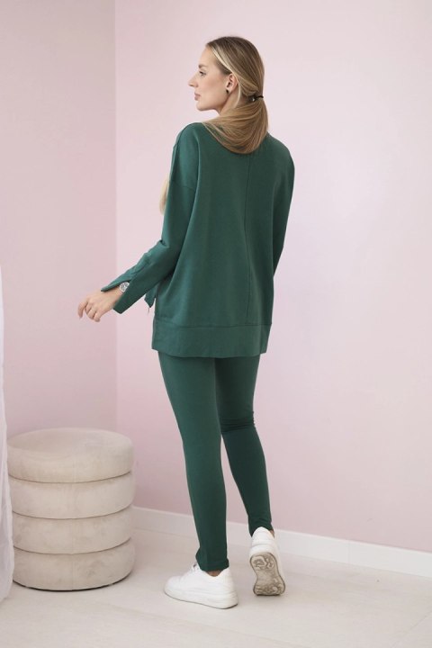 Komplet z bluzką oversize zielony Komplet z bluzką oversize zielony