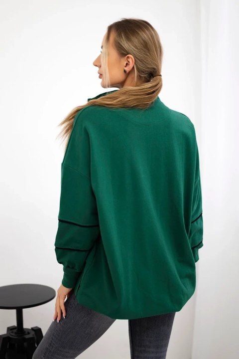 Bluza z suwakiem i kieszeniami zielona Bluza z suwakiem i kieszeniami zielona