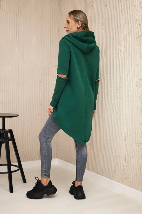 Bluza ocieplana z dłuższym tyłem ciemno zielona Bluza ocieplana z dłuższym tyłem ciemno zielona