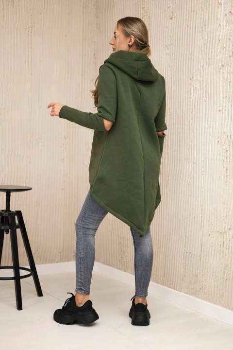 Bluza ocieplana z dłuższym tyłem khaki Bluza ocieplana z dłuższym tyłem khaki