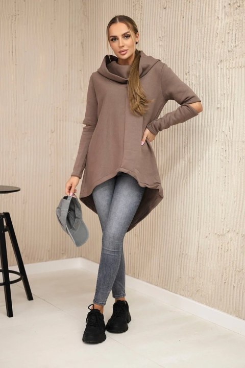 Bluza ocieplana z dłuższym tyłem mocca Bluza ocieplana z dłuższym tyłem mocca