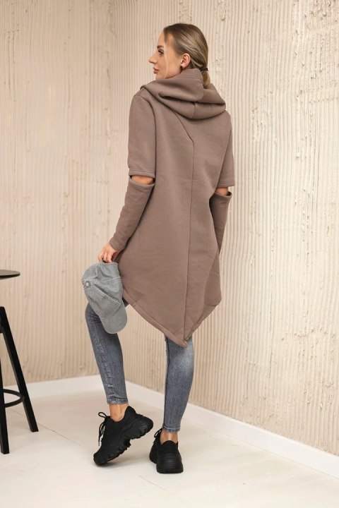 Bluza ocieplana z dłuższym tyłem mocca Bluza ocieplana z dłuższym tyłem mocca