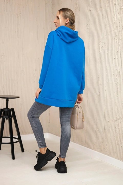 Bluza ocieplana z napami chabrowa Bluza ocieplana z napami chabrowa