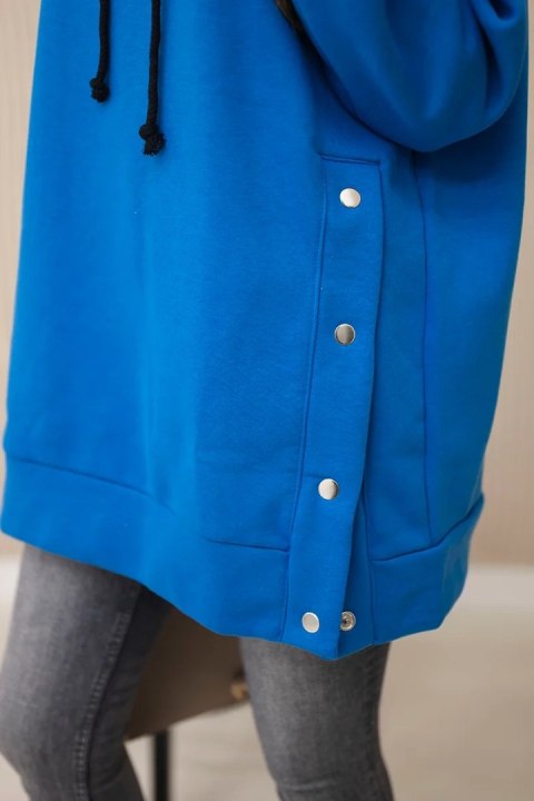 Bluza ocieplana z napami chabrowa Bluza ocieplana z napami chabrowa