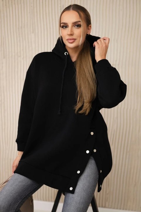 Bluza ocieplana z napami czarna Bluza ocieplana z napami czarna