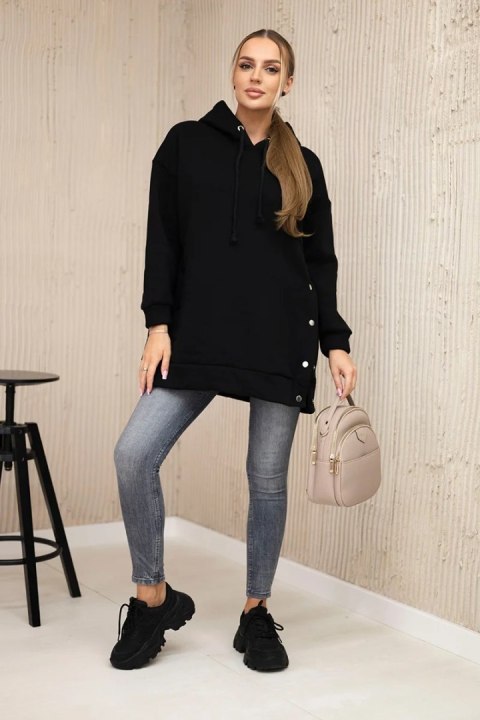 Bluza ocieplana z napami czarna Bluza ocieplana z napami czarna