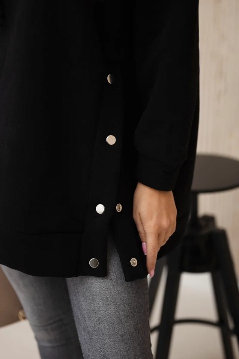Bluza ocieplana z napami czarna Bluza ocieplana z napami czarna