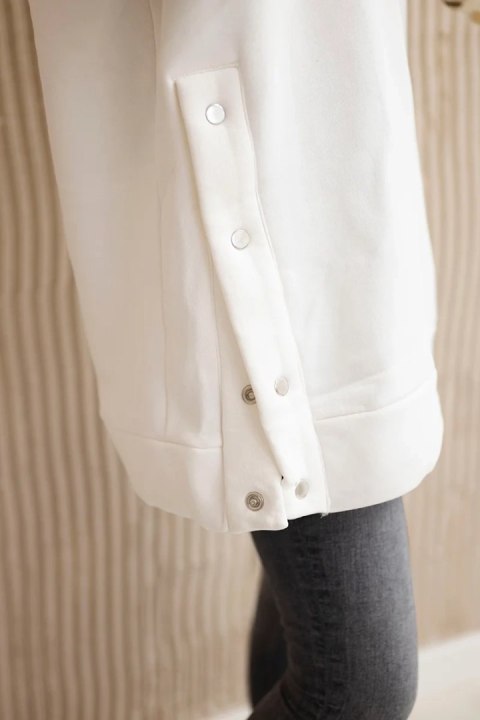 Bluza ocieplana z napami ecru Bluza ocieplana z napami ecru