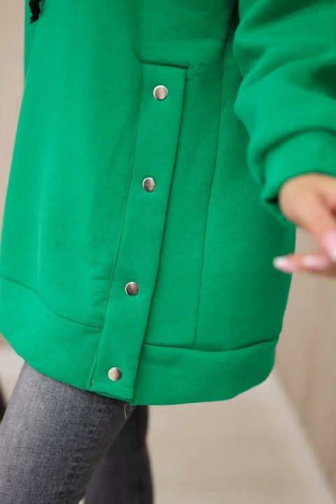 Bluza ocieplana z napami jasno zielona Bluza ocieplana z napami jasno zielona