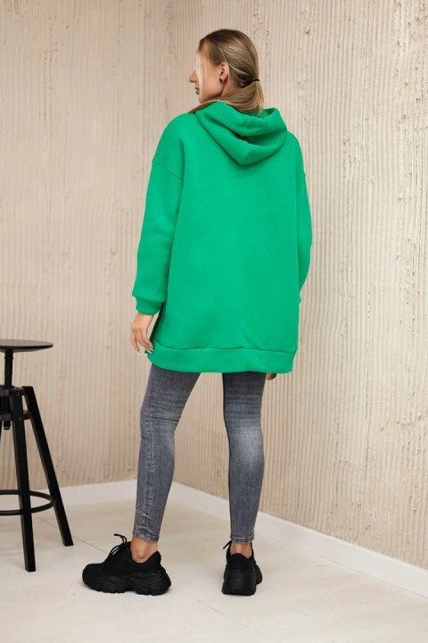 Bluza ocieplana z napami jasno zielona Bluza ocieplana z napami jasno zielona
