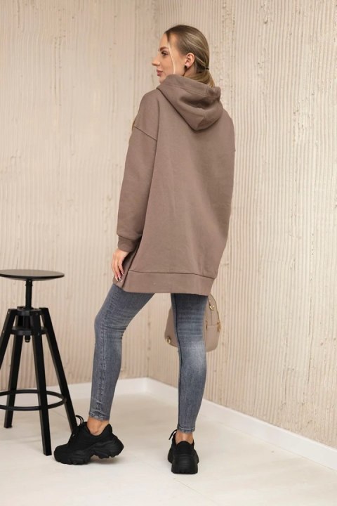 Bluza ocieplana z napami mocca Bluza ocieplana z napami mocca